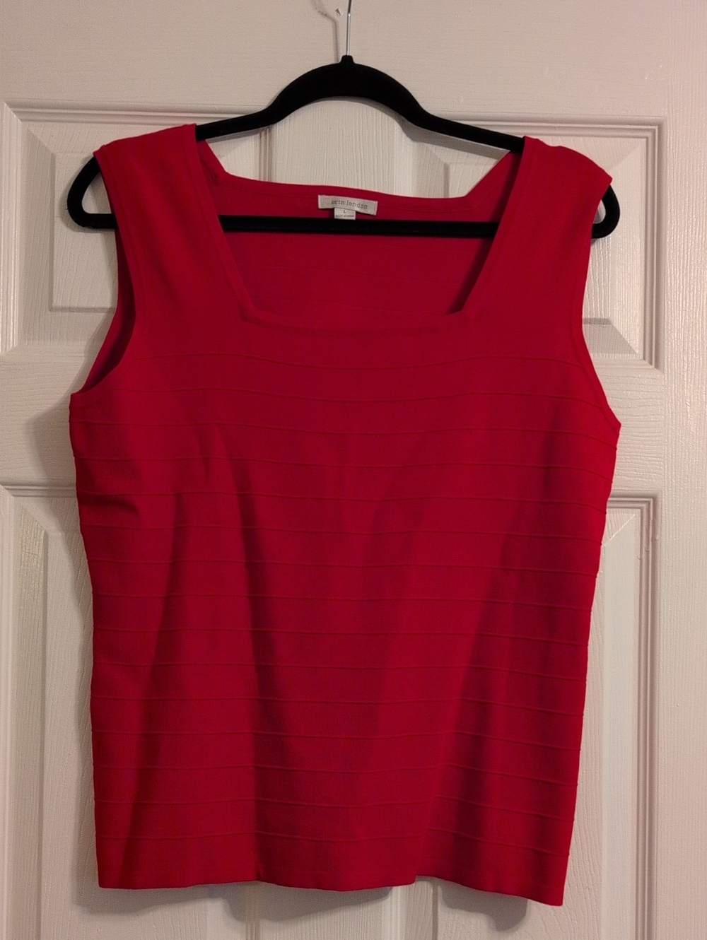 White House Black Market Hot Pink Square Neck Bandage Tank
